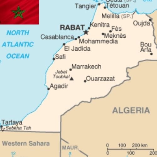 Fas’ın harita üzerindeki konumu