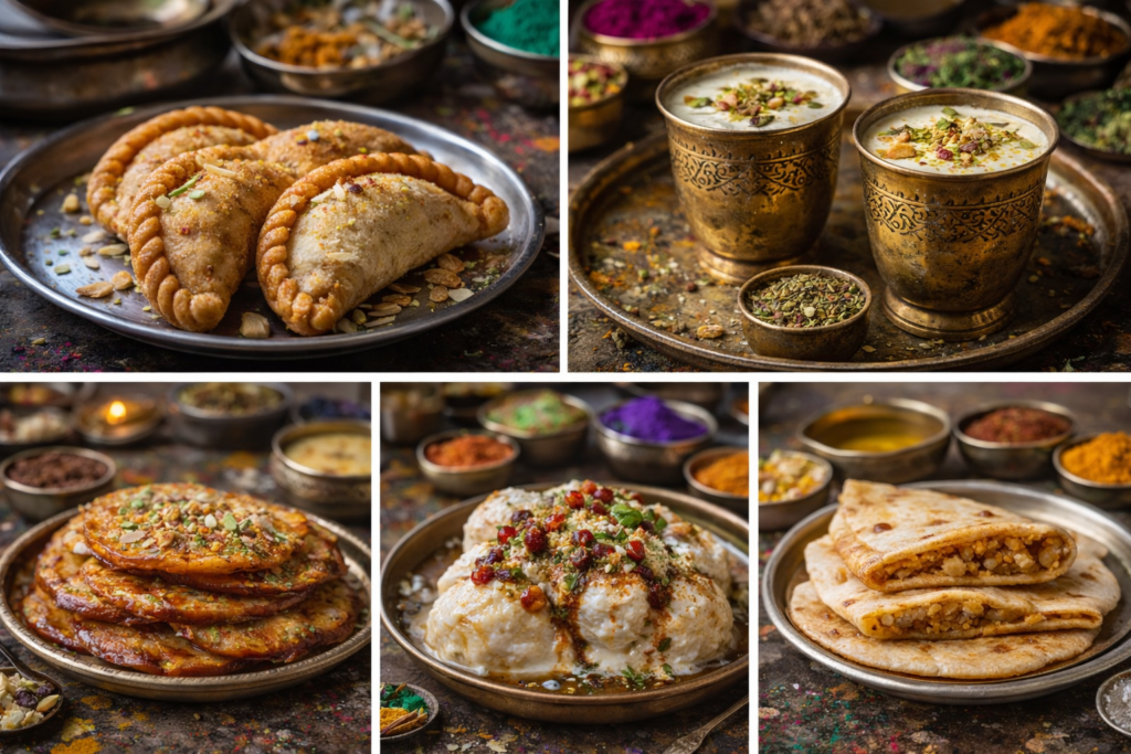 Holi Festivali sırasında yemekler